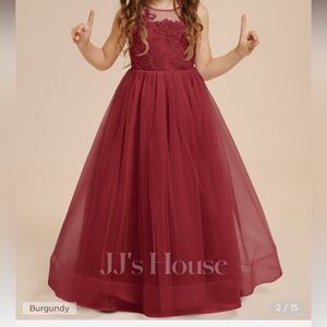 Burgundy flower girl dress, 4T